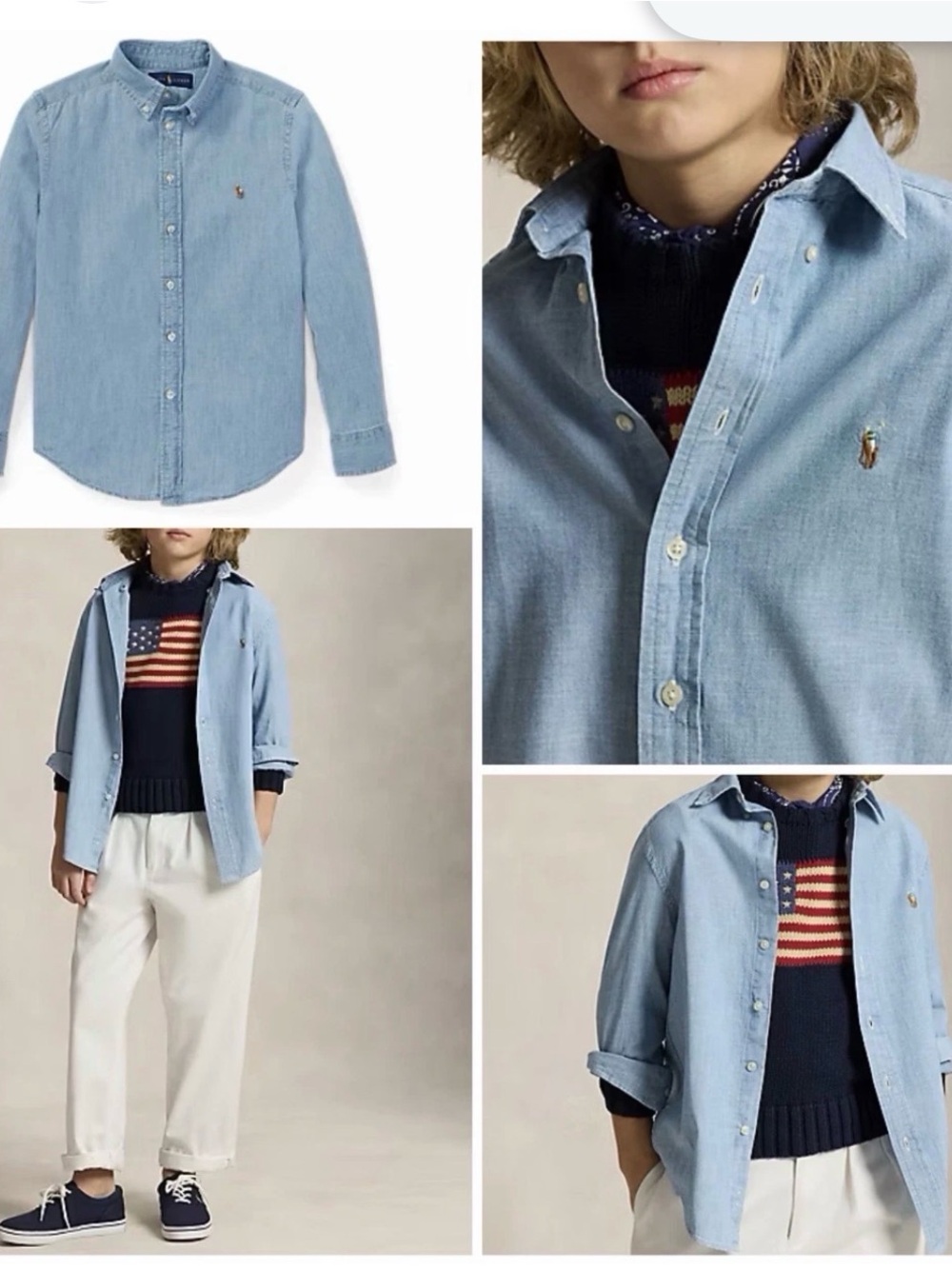 Polo by Ralph Lauren Light Blue Denim Button-Down Shirt